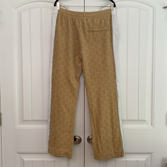 Casablanca Monogram Velour Velvet Track Pants Men's Size L Taupe - Picture 5 of 16